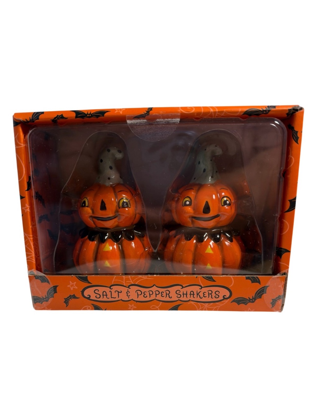 Johanna Parker Halloween Pumpkin Salt & Pepper Shakers “2026” - NWT **